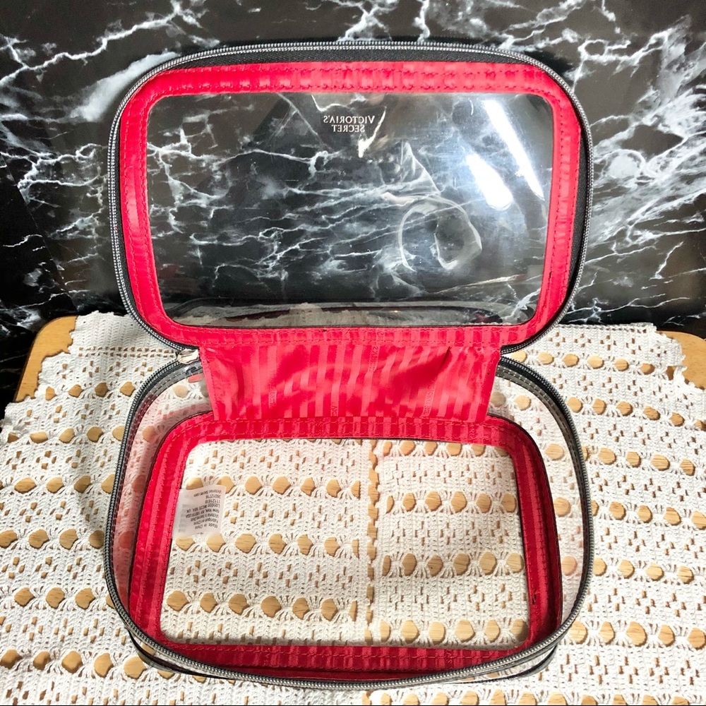 Victoria’s Secret clear Vinyl zippered Bag